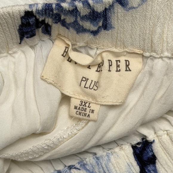 Blu Pepper Plus Size Floral Boho Tunic Dress Ruffle Sleeves 3XL - Picture 3 of 4